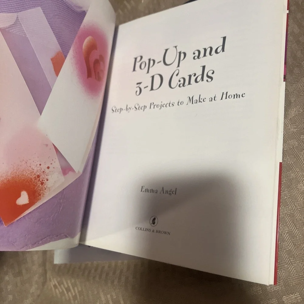 Lot Of 2 NOS Pop-Up Paper Craft Books Paul Jackson Emma Angel 3-D Cards 2005